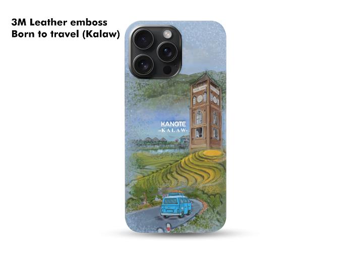 Phone Sticker (Skin) Leather Born to Travel (Kalaw)