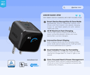 Anker Smart Display Charger,45W Max GaN,180° Foldable Plug