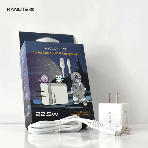 [CS-22.5W] Kanote X Wall Charger + Turbo Cable 22.5W (3ft) White